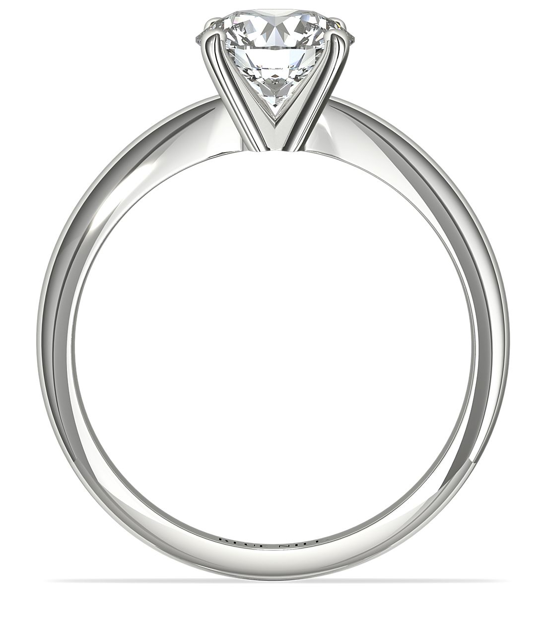 4-Prong Solitaire Engagement Ring Setting White Gold 14K